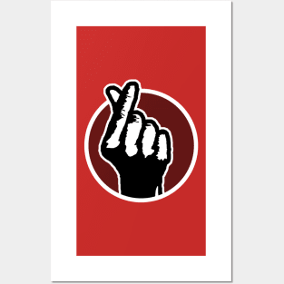 Finger Heart (red) Posters and Art